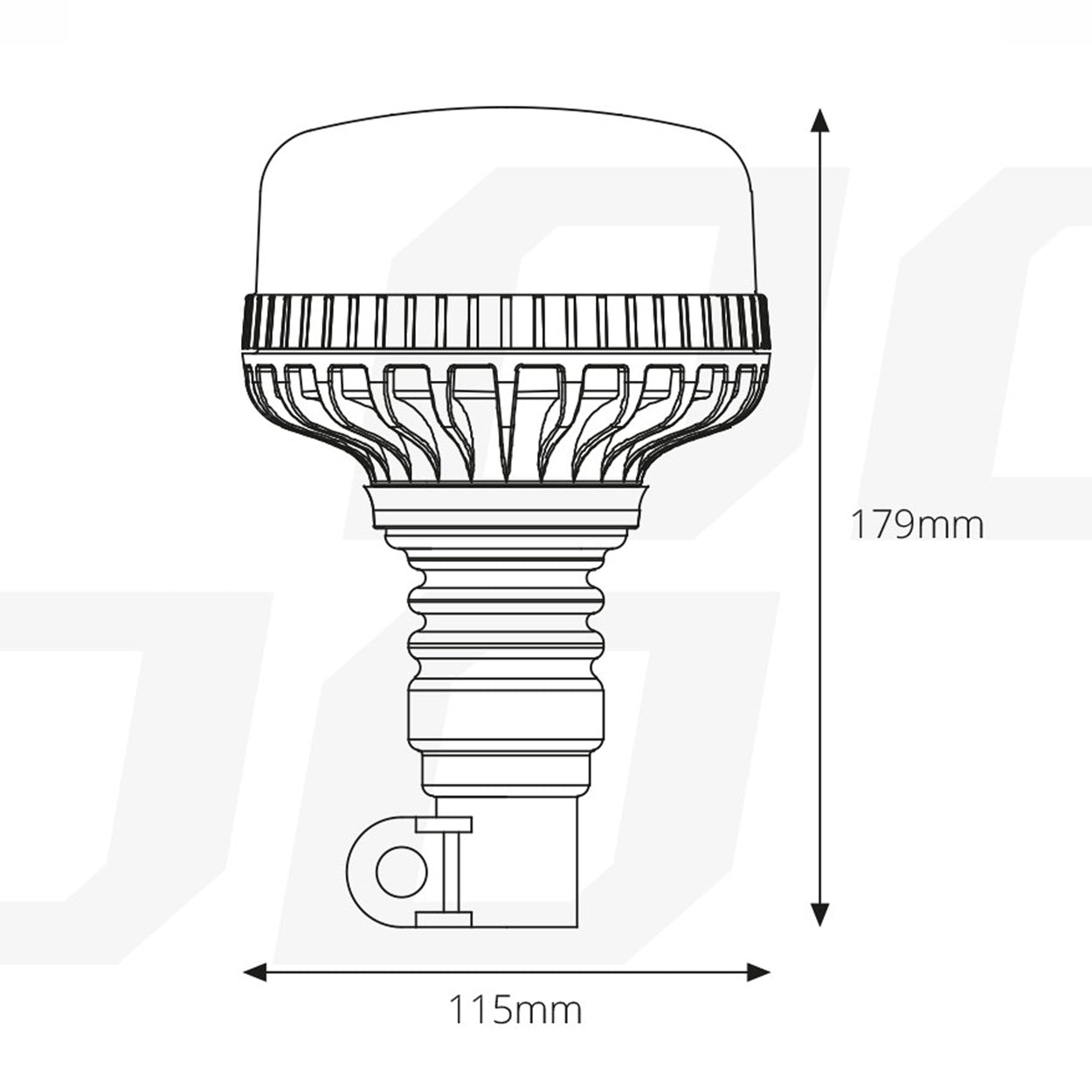 LED-varoitusvalo 36 LED flex R65 R10 12V 24V W03p AMIO-02293