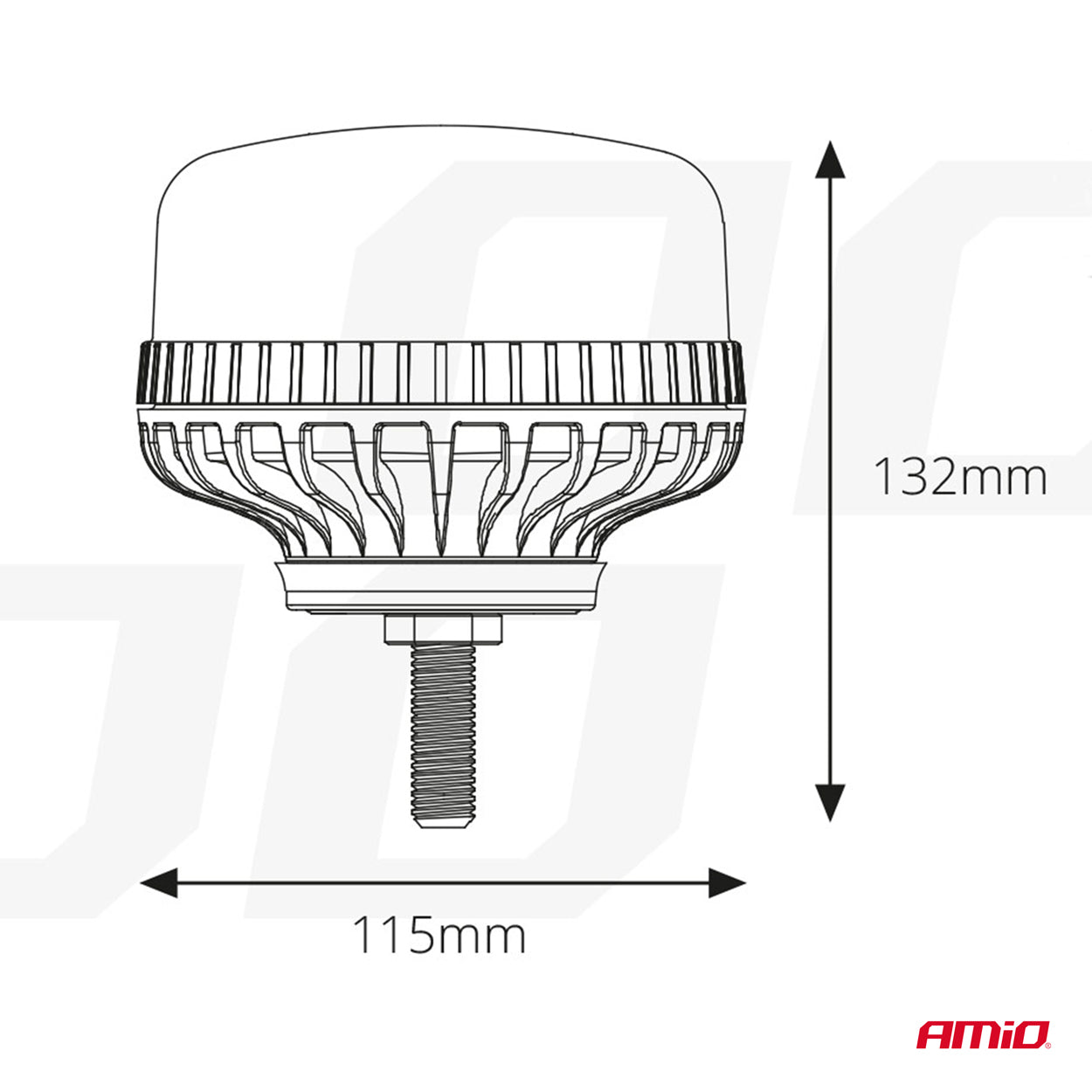 LED-varoitusvalo R65 R10 12V 24V W03sb AMIO-02294