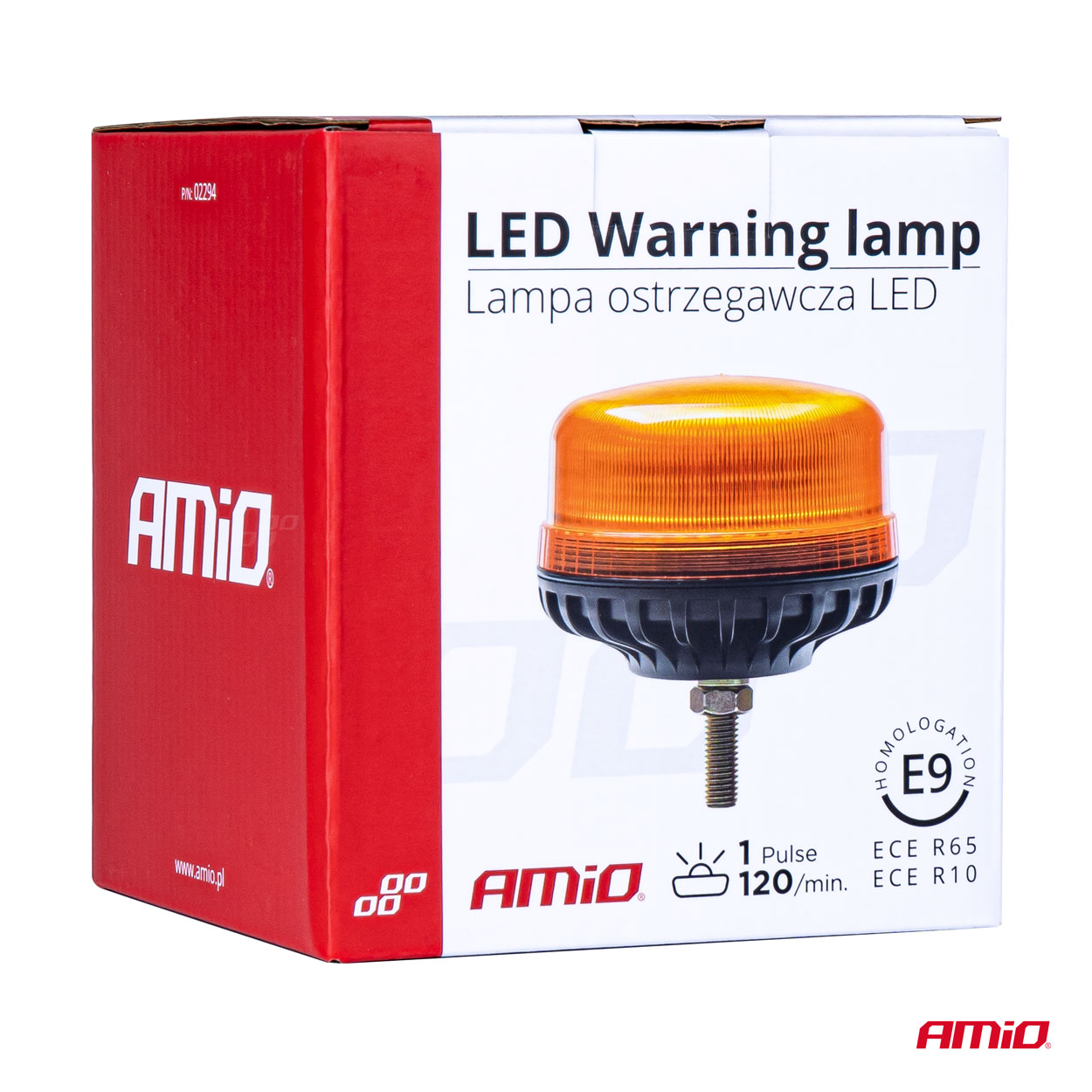 LED-varoitusvalo R65 R10 12V 24V W03sb AMIO-02294
