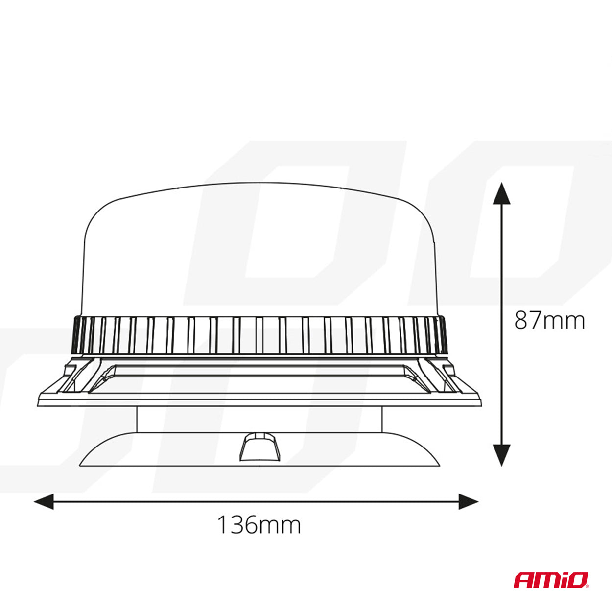 LED-varolamppu R65 R10 36LED 12/24V IP56 AMIO-02295