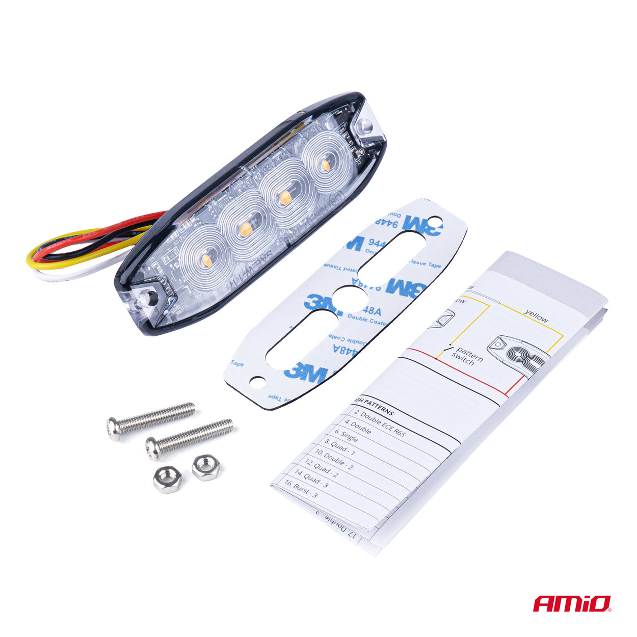 LED-Warnleuchte 4 LED R65 R10 12-24V AMIO-02298
LED-varoitusvalo 4 LED R65 R10 12-24V AMIO-02298