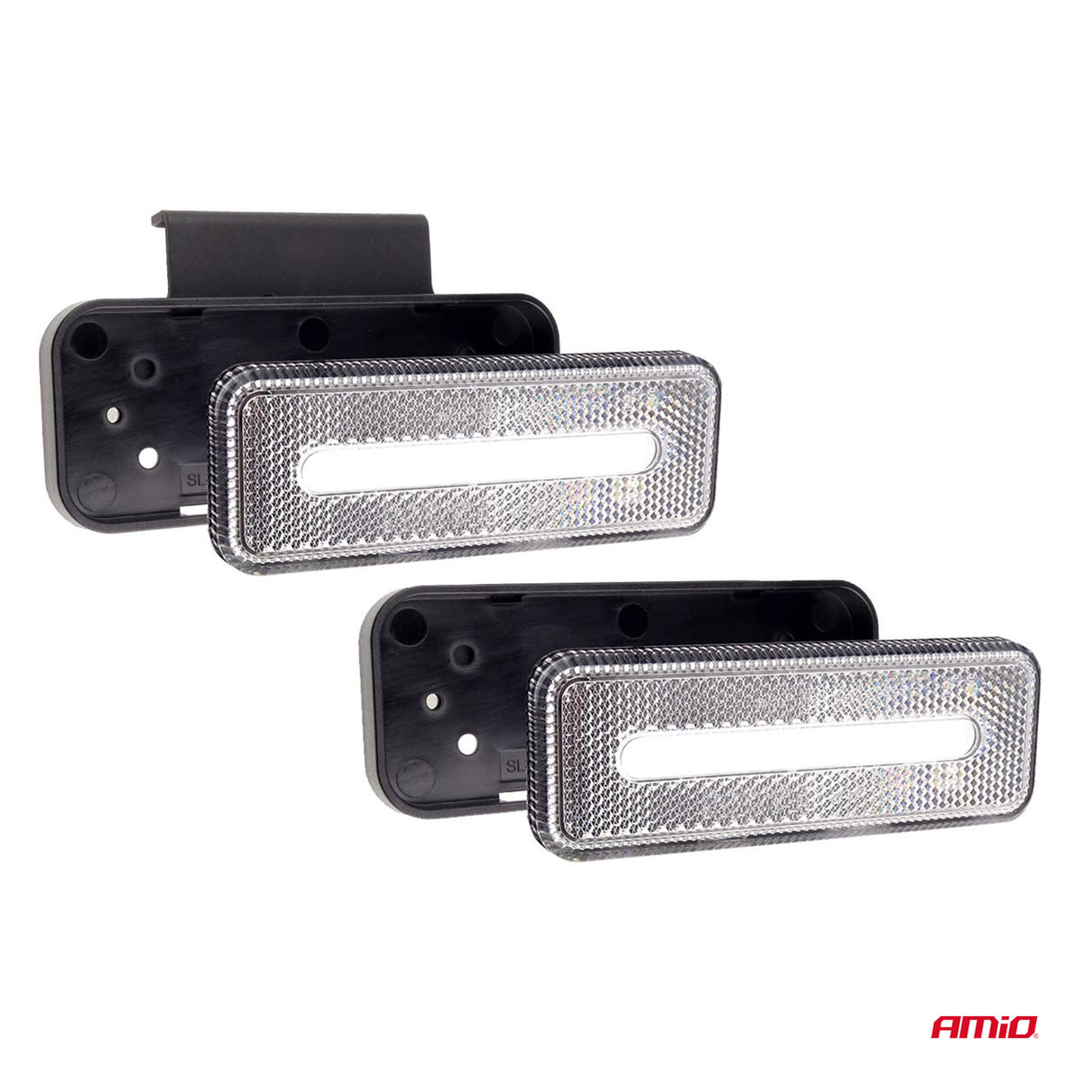 AMiO LED-äärivalo OM-02-W suorakaide, valkoinen