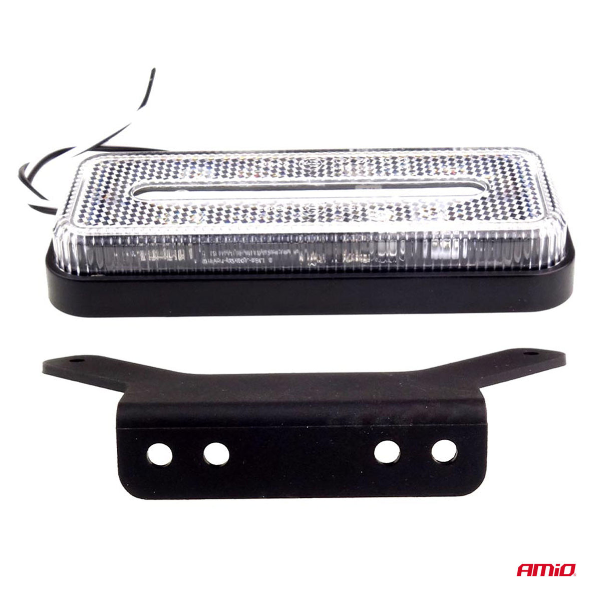 AMiO LED-äärivalo OM-02-W suorakaide, valkoinen