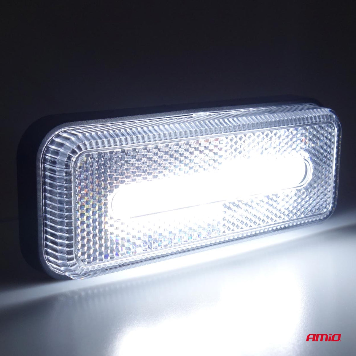 AMiO LED-äärivalo OM-02-W suorakaide, valkoinen