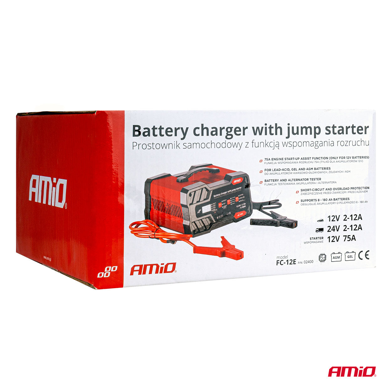 Akkulaturi ja käynnistysapu, 75A 12V/24V DBC-75A