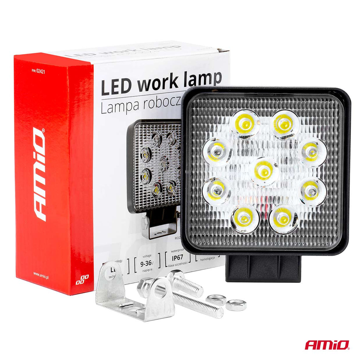 Työvalo AWL07 9 LED Flood 9-36 V