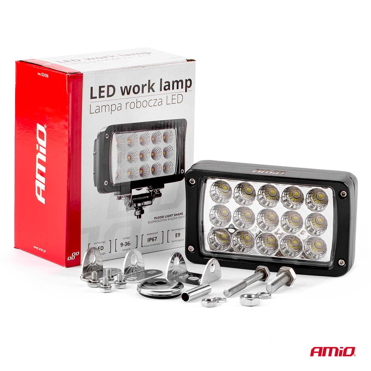 Työvalo AWL22 15LED Flood 9-36 V