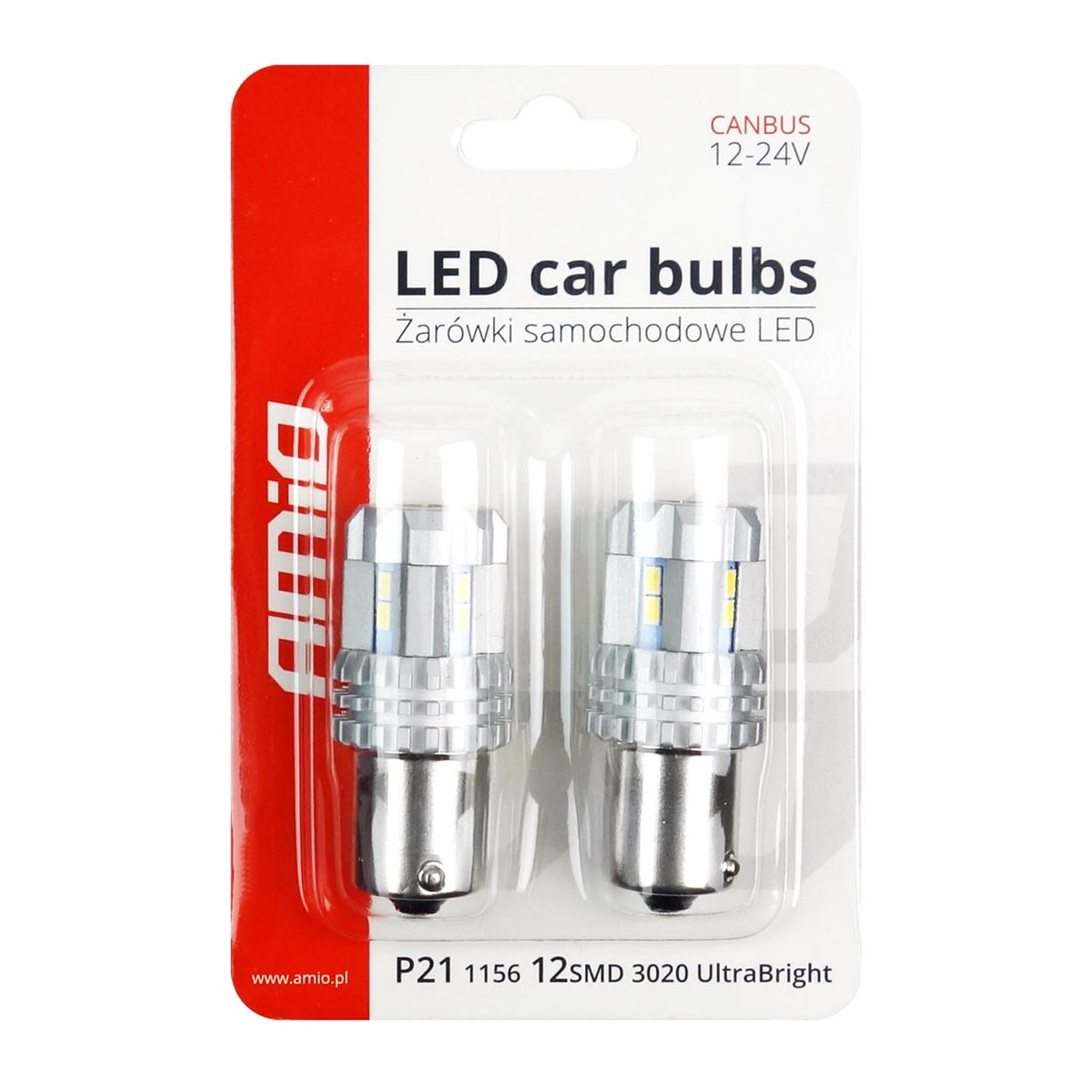 LED-polttimo CANBUS 3020 UltraBright 22SMD 1156 BA15S P21W R10W R5W valkoinen 12V/24V