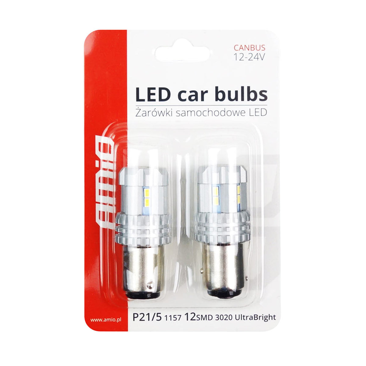 LED-polttimo CANBUS 3020 22SMD UltraBright 1157 BAY15D P21/5W valkoinen 12V/24V