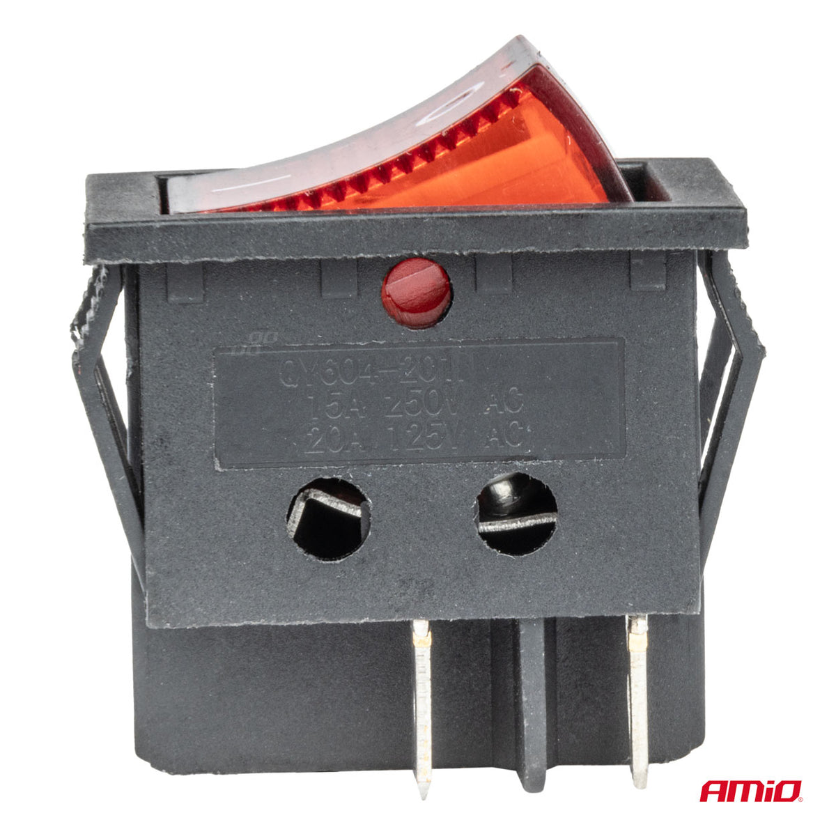 Suorakulmainen kytkin 12 V/230 V (punaisella valolla) BU02