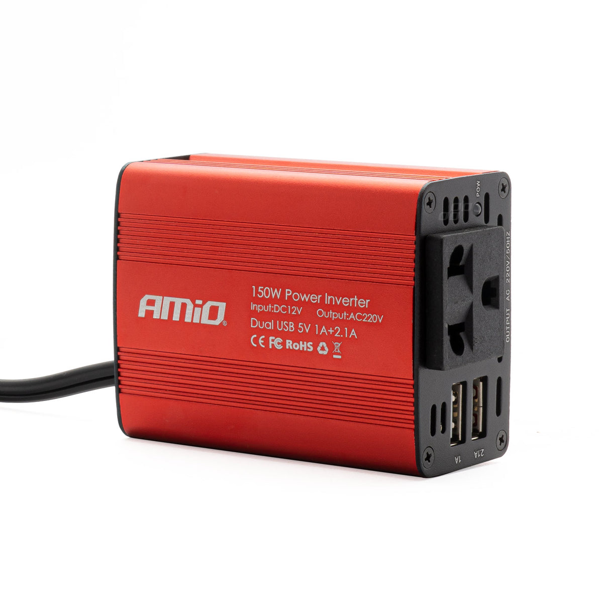 Jännitemuunnin 12 V/230 V 150 W/300 W 2xUSB PI01