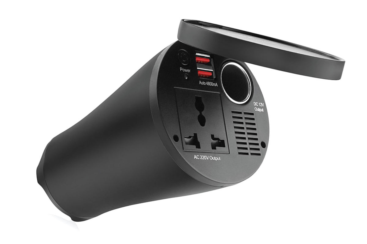 Mukipohjainen jännitemuunnin 12 V/230 V 150 W/300 W 2xUSB PI02