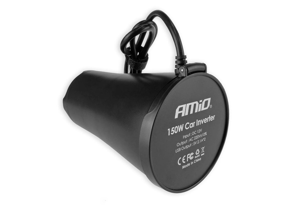 Mukipohjainen jännitemuunnin 12 V/230 V 150 W/300 W 2xUSB PI02