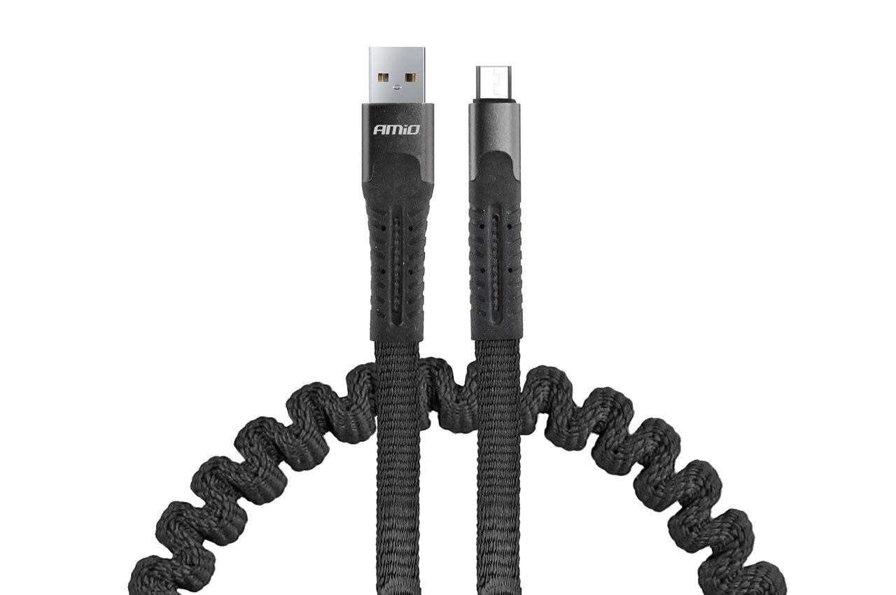 USB+microUSB Federkabel 120cm FullLINK UC-12