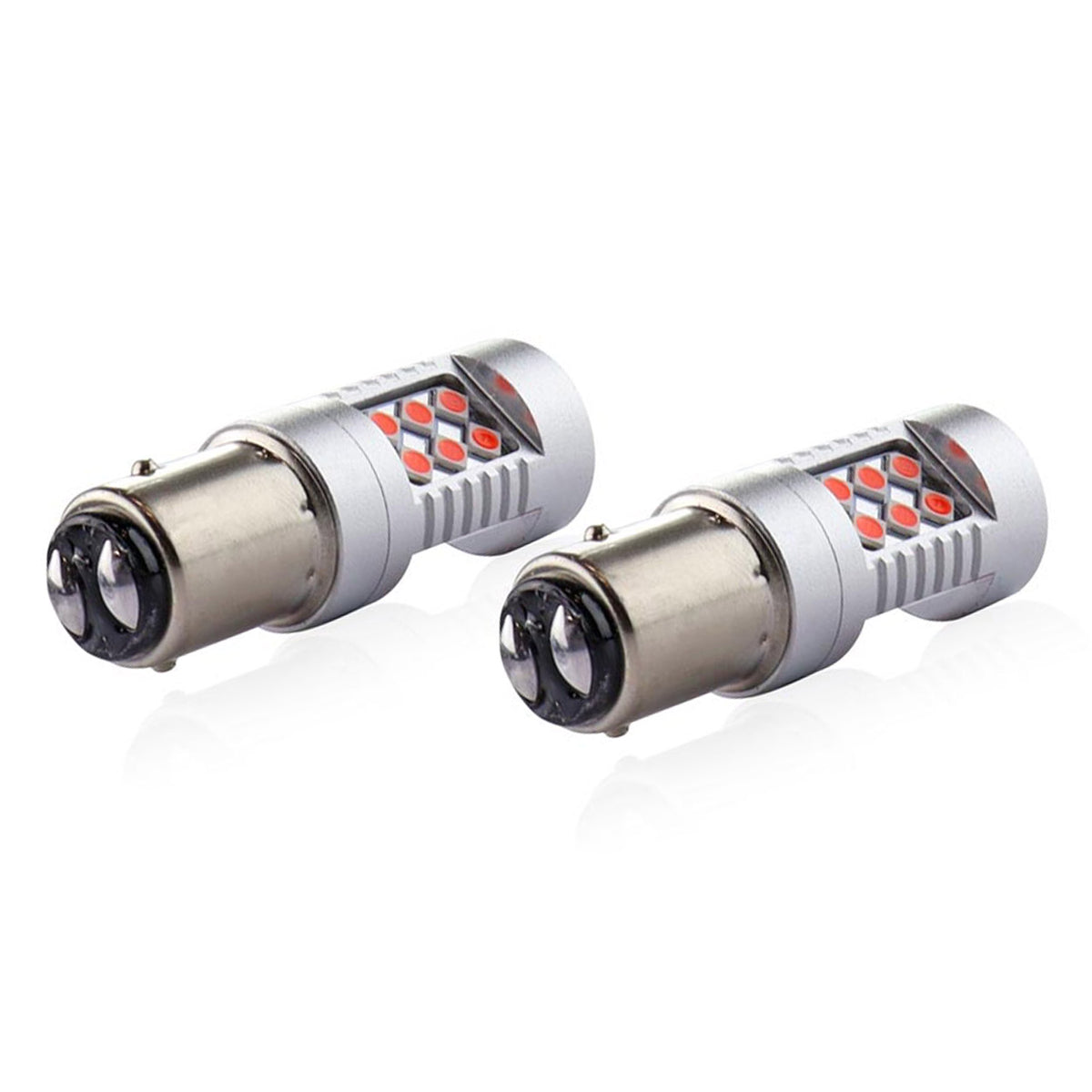 LED-polttimo CANBUS 3030 24SMD 1157 BAY15D PR21/5W punainen 12V/24V
