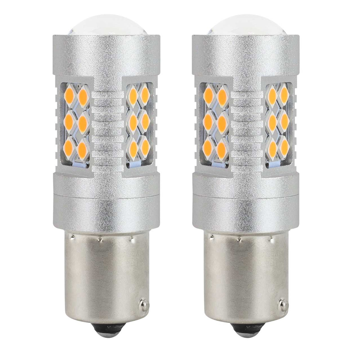 LED CANBUS 3030 24SMD 1156 BAU15S PY21W oranssi 12V/24V