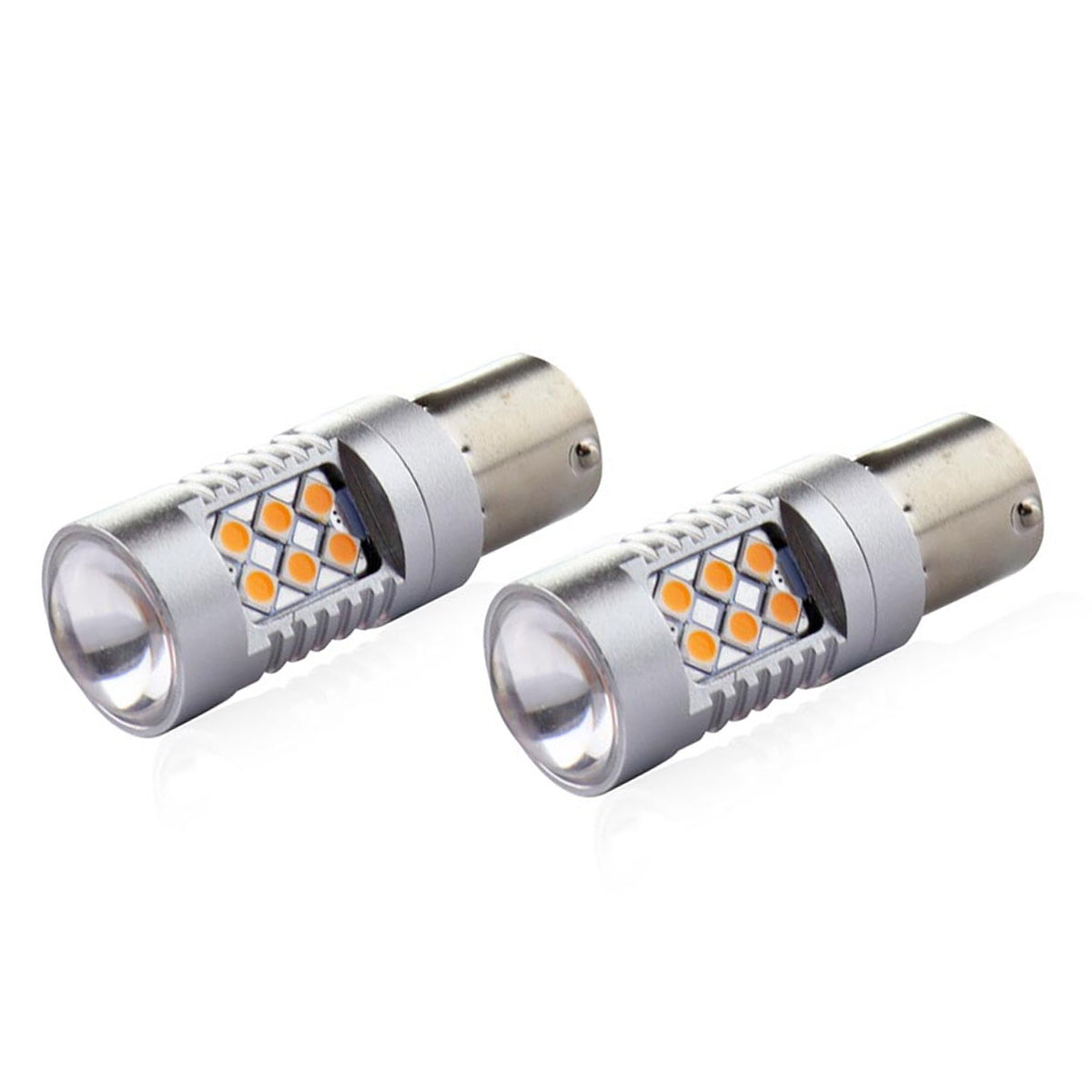 LED CANBUS 3030 24SMD 1156 BAU15S PY21W oranssi 12V/24V
