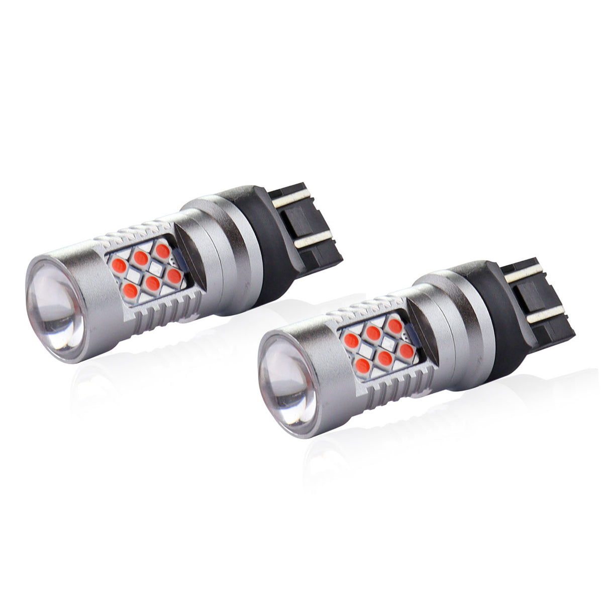 LED-polttimo CANBUS 3030 24SMD T20 7443 WR21/5W punainen 12V/24V