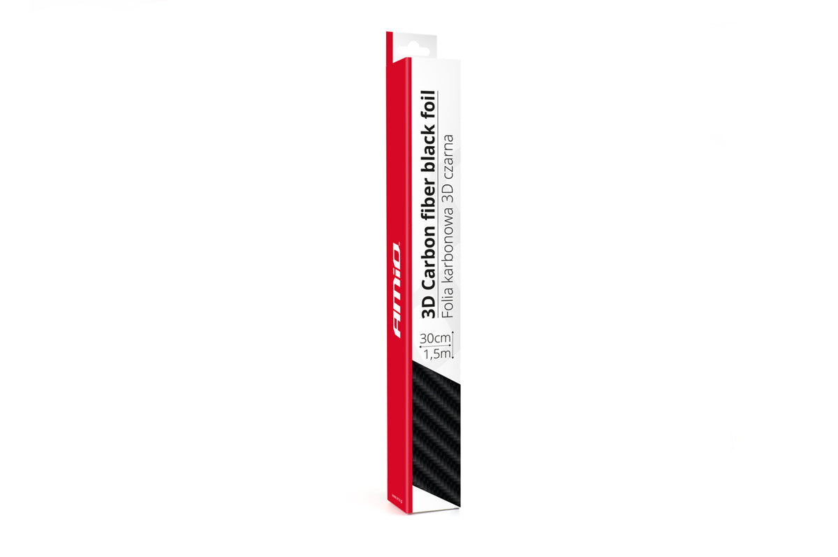 Carbonfolie musta 30cm x 150cm AMIO-02598