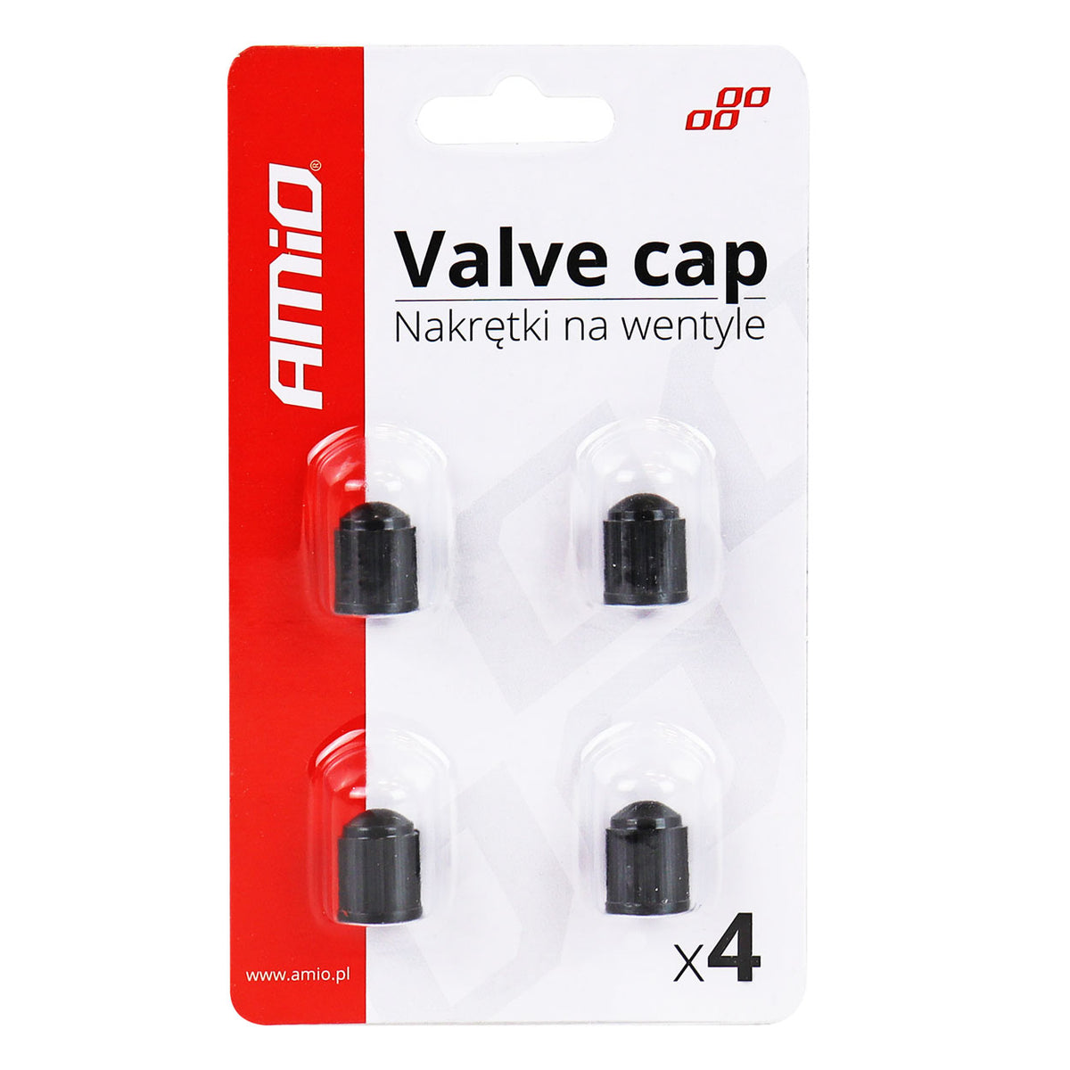 Muoviset venttiilihatut - musta 4 kpl