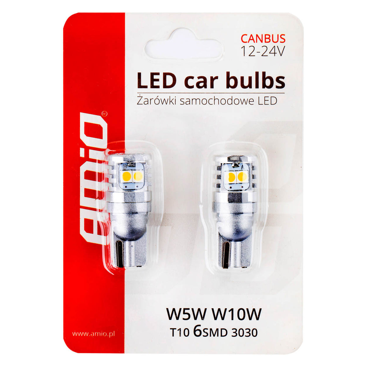 LED-polttimo CANBUS 3030 6SMD T10 W5W W10W valkoinen