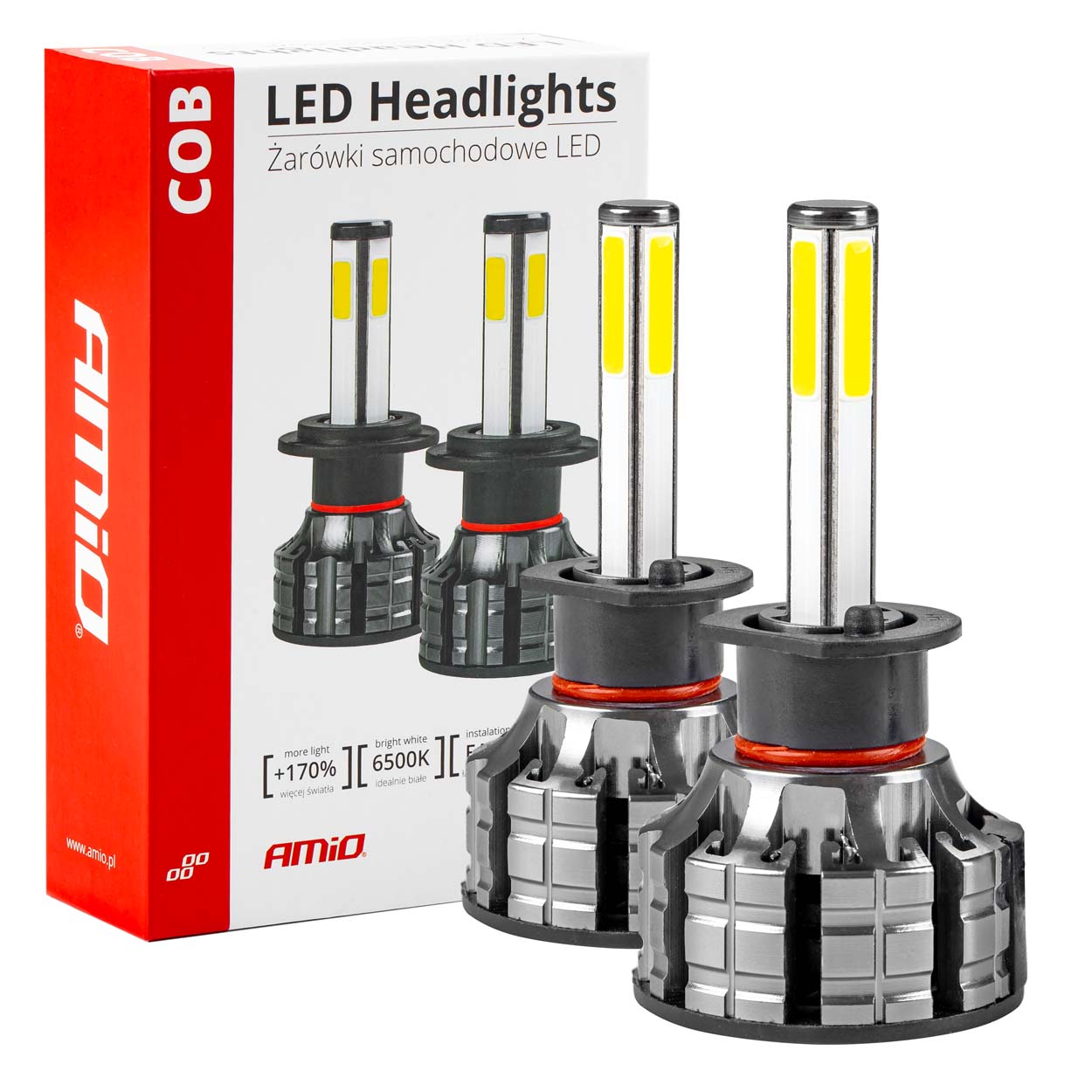 LED-ajovalaisin H1 Cob 4side -Sarja Amio