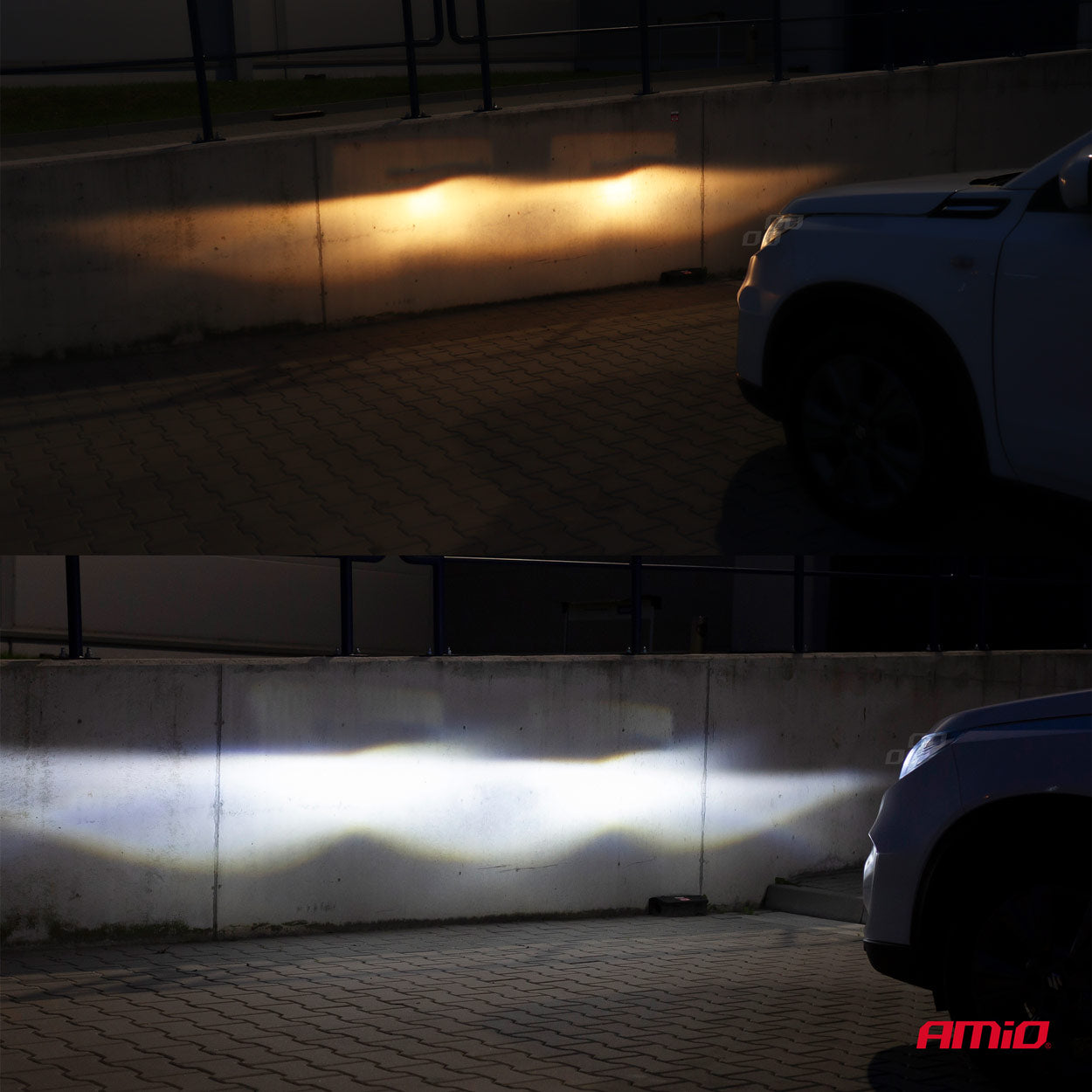 LED-ajovalot H8/H9/H11 Cob 4side -sarja Amio