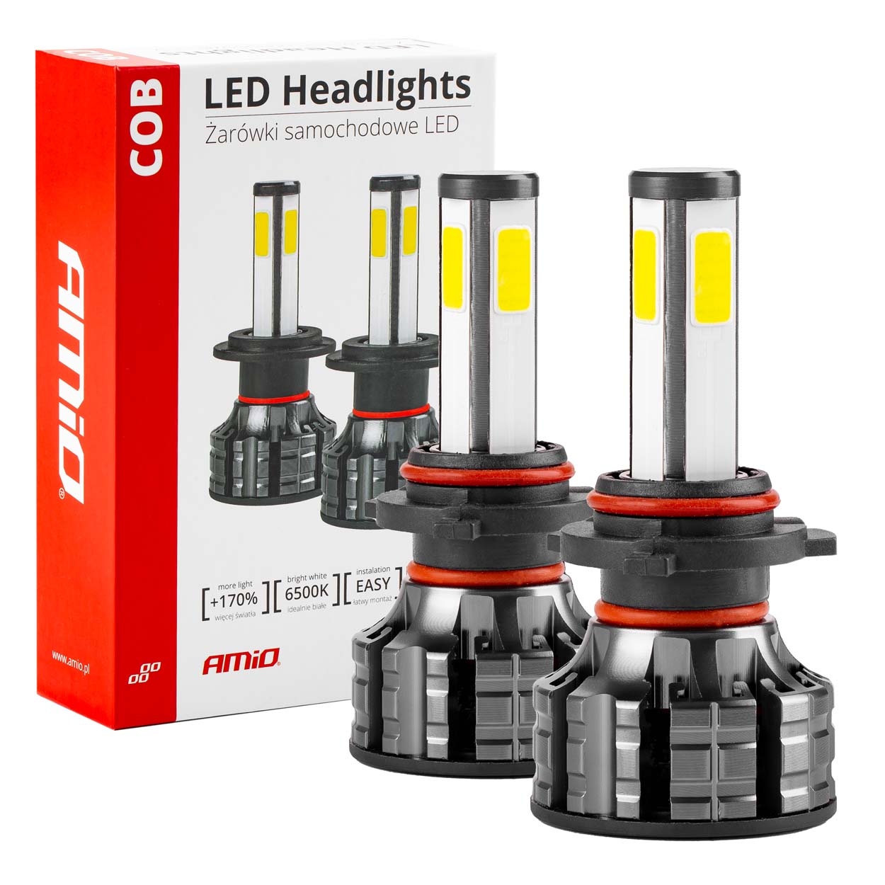 LED-ajovalaisin HB4 Cob 4side -sarja Amio