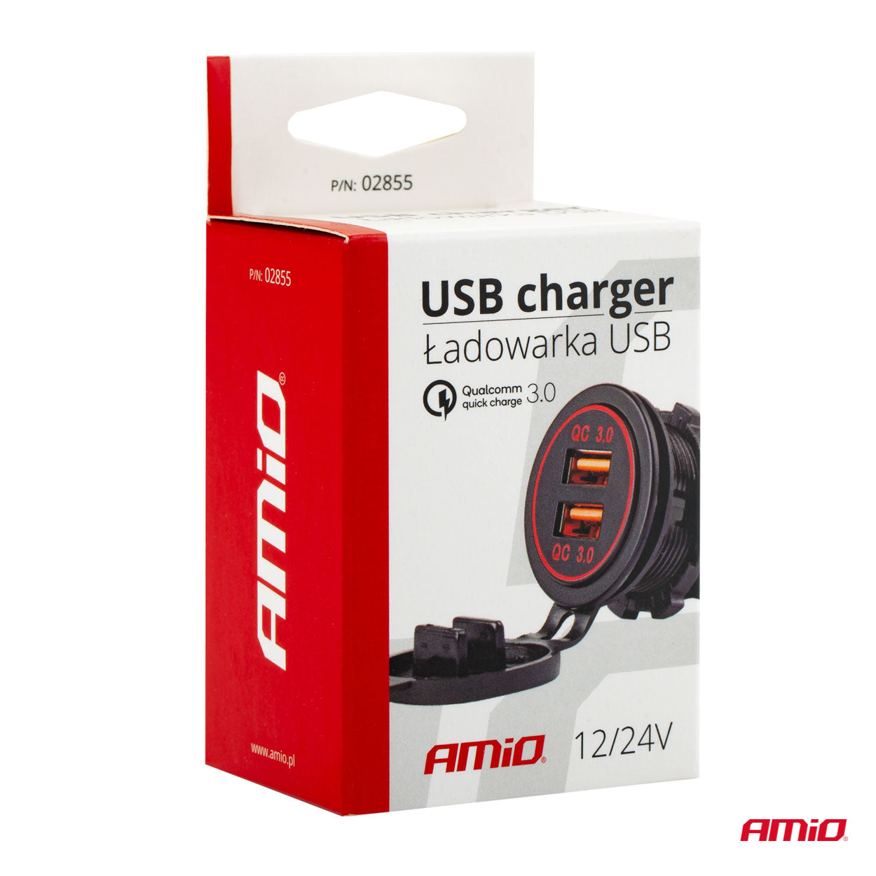 Vesitiivis laturi 2xUSB 12/24V MOD-05