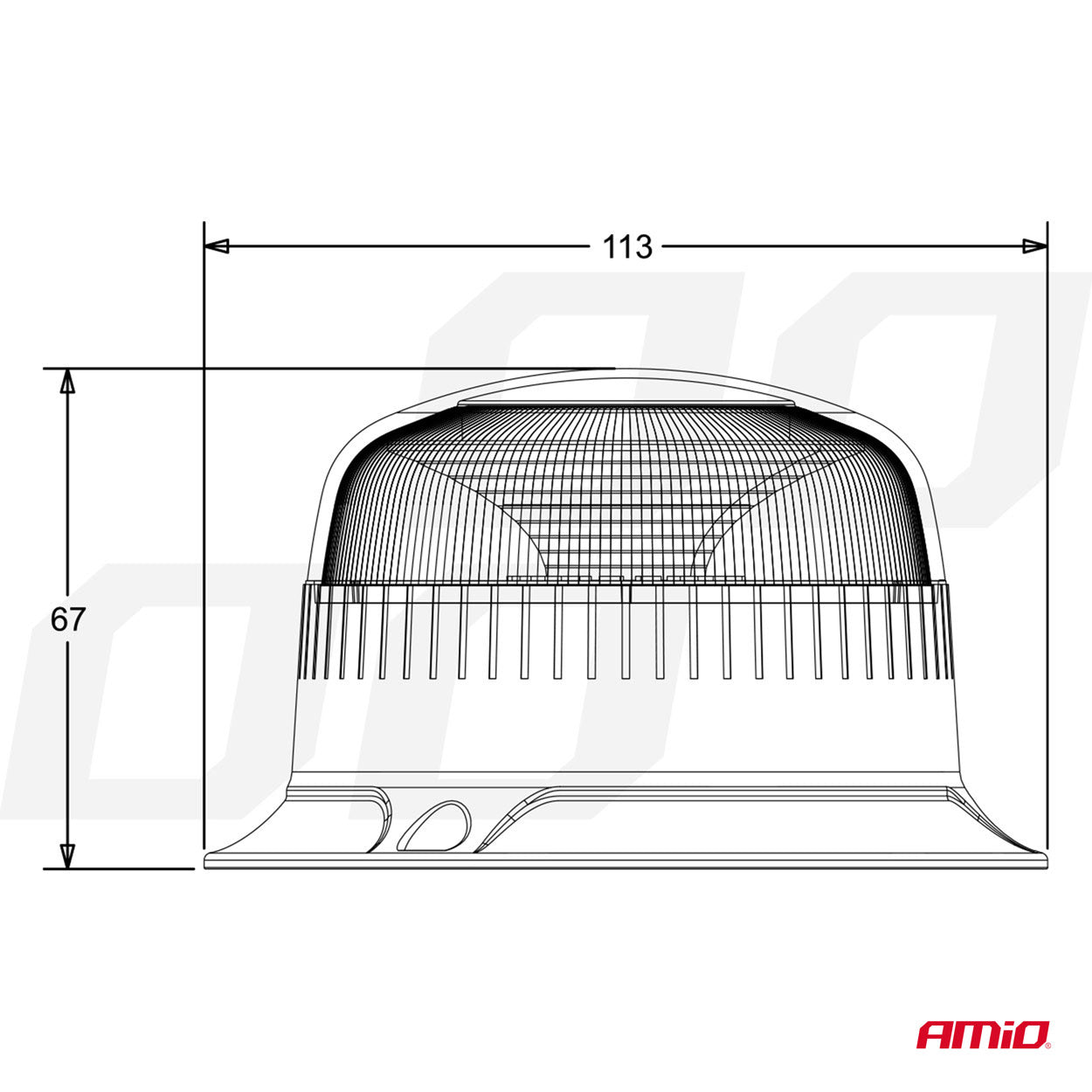 LED-varolamppu 18 LED-kiinnityspultti R65 R10 12V 24V W213b AMIO-02926