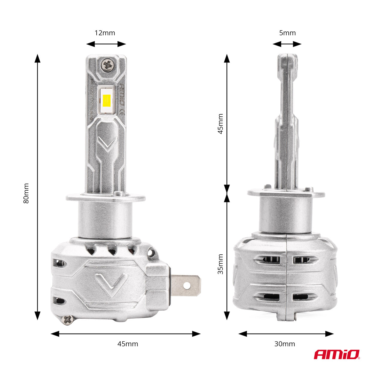 LED-ajovalaisin H1 X2 -sarja AMiO