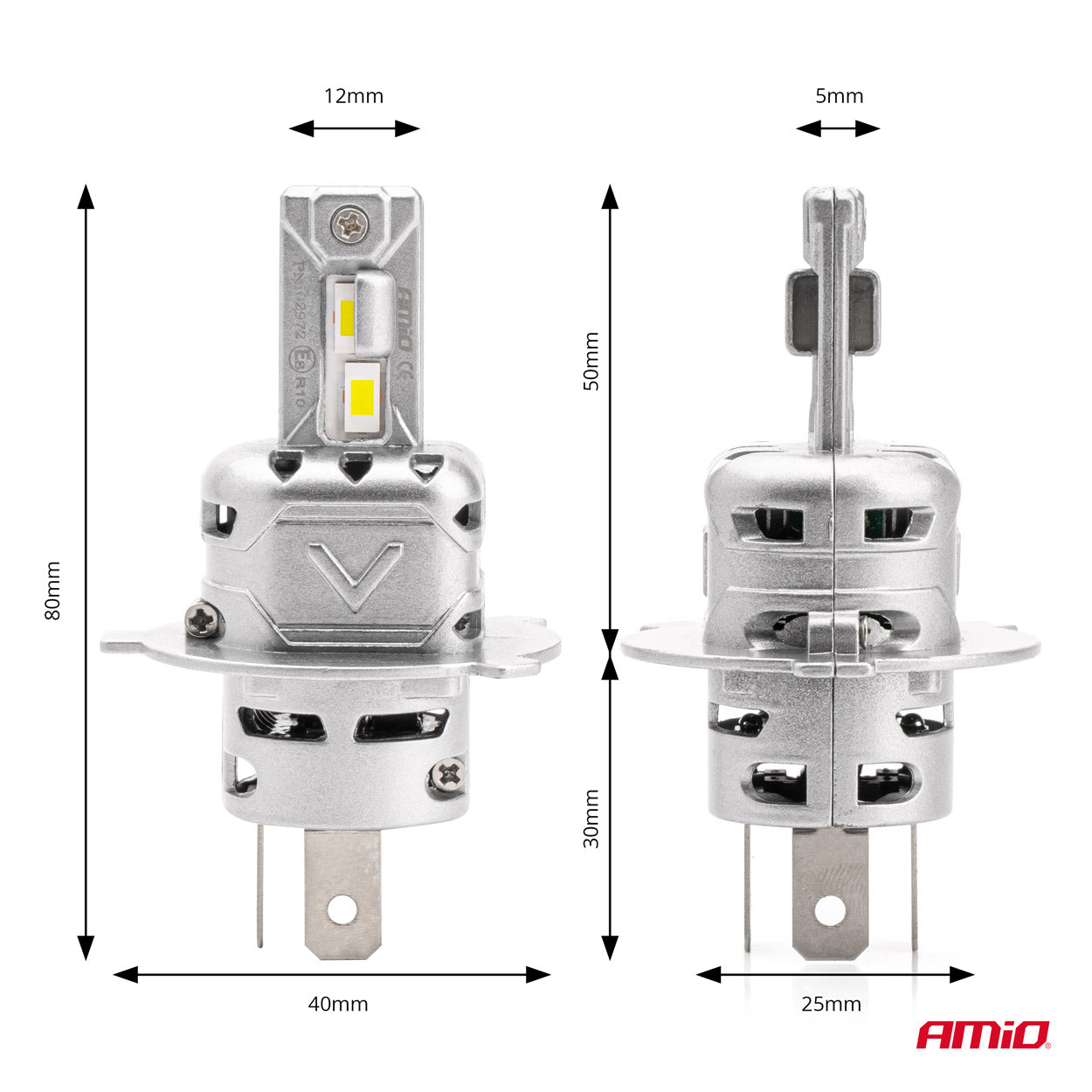 LED-ajovalaisin H4/H19 X2 -sarja AMiO