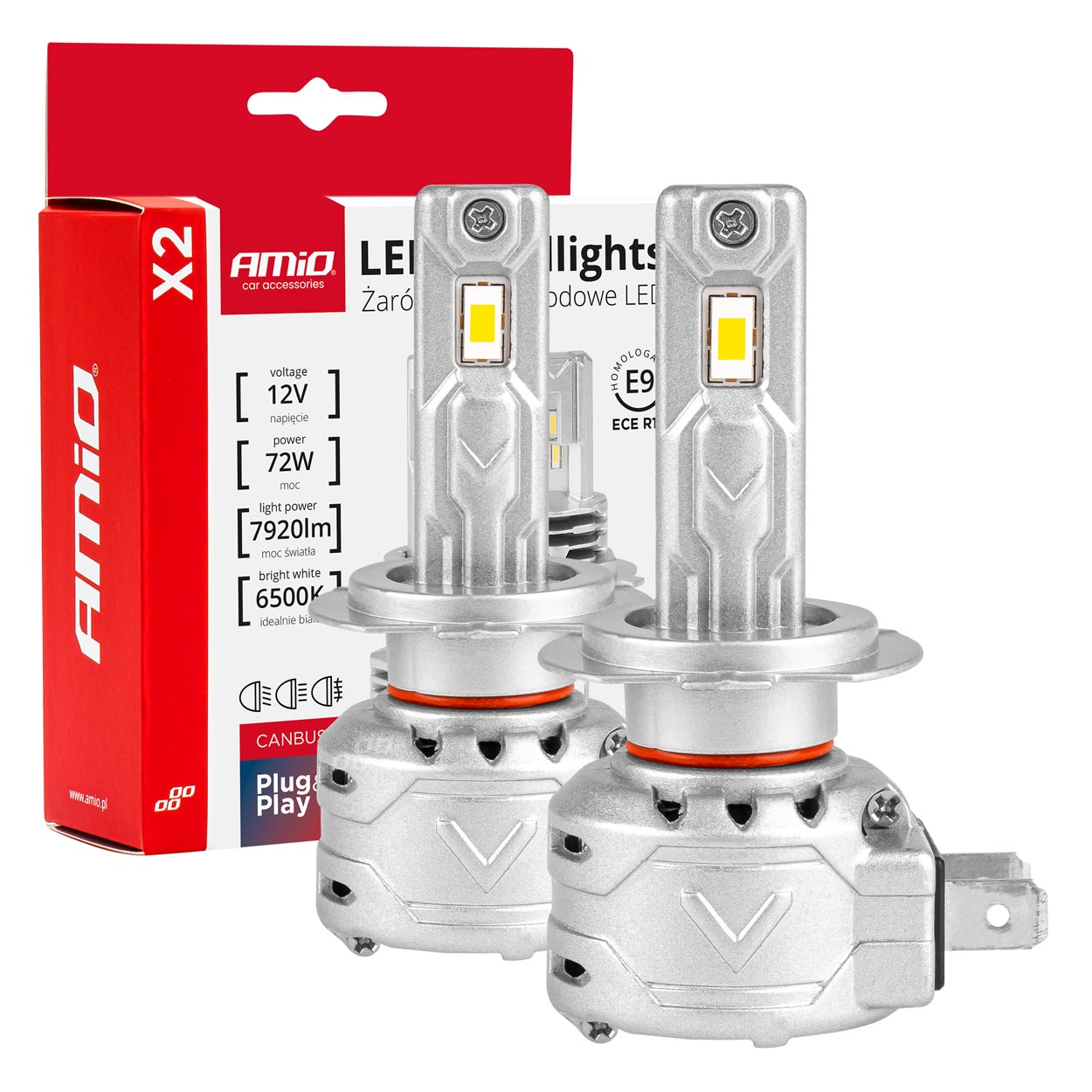 LED-ajovalaisin H7 X2 -sarja AMiO
