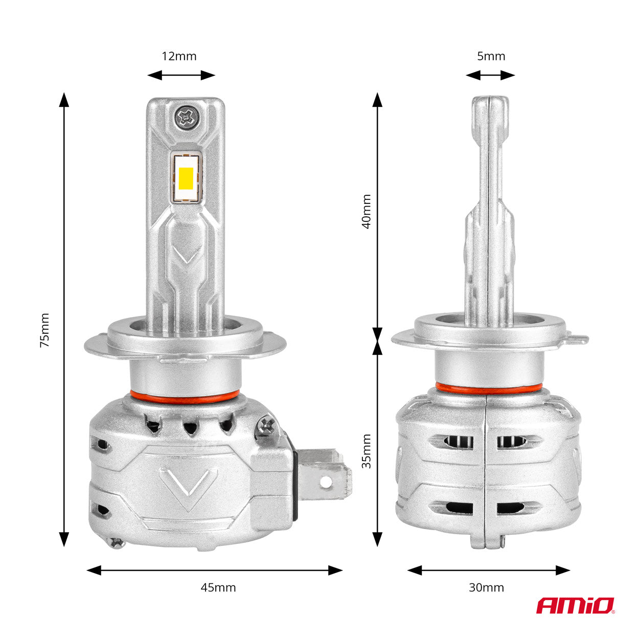 LED-ajovalaisin H7 X2 -sarja AMiO