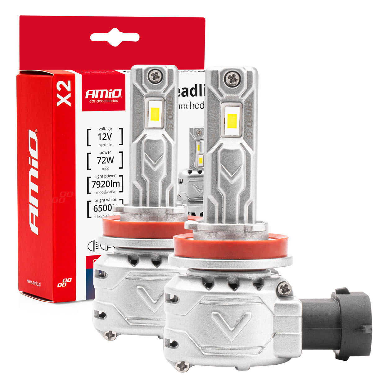 LED-ajovalot H8/H9/H11/H16 X2 -sarja AMiO