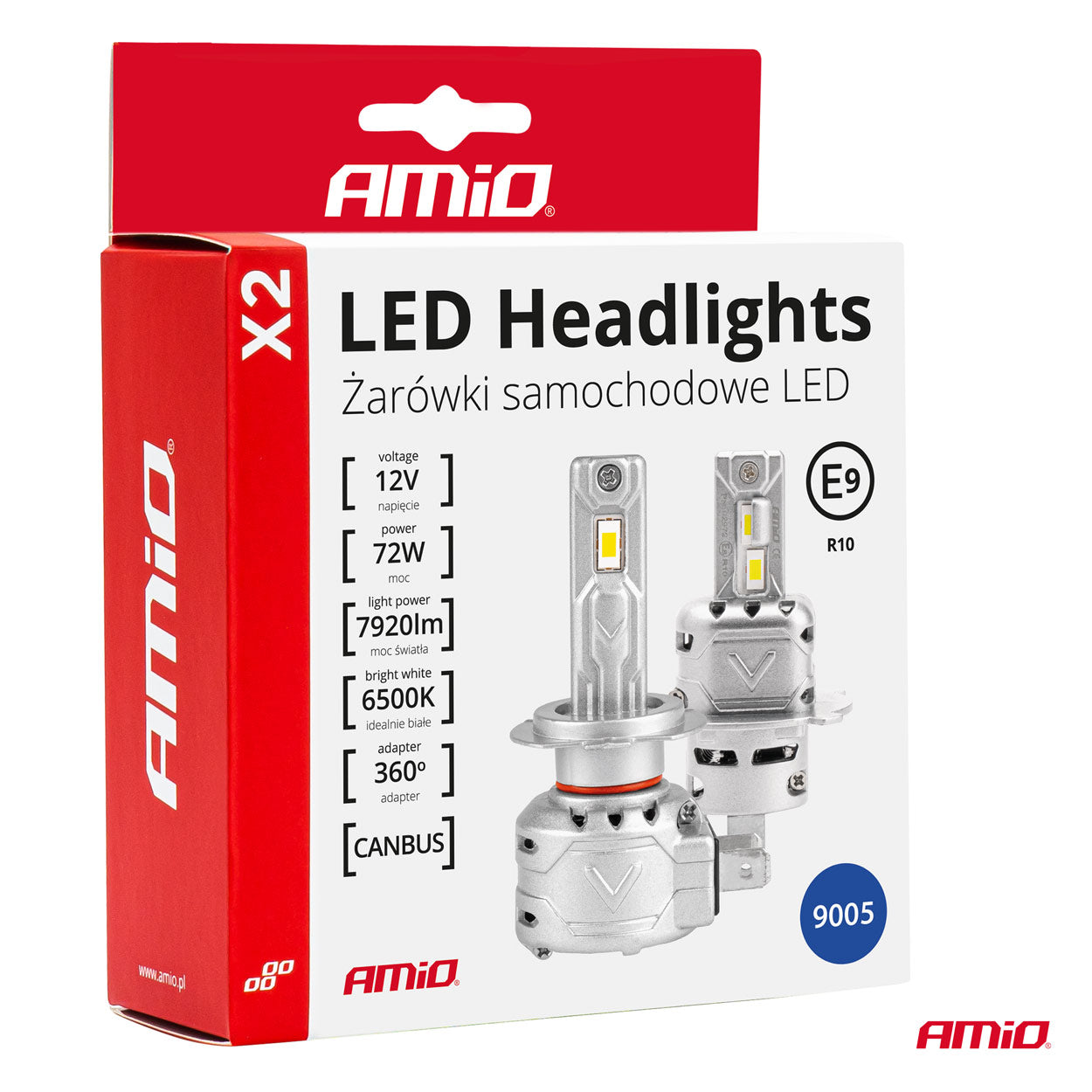 LED-ajovalaisin HB4 9006 X2 -sarja AMiO