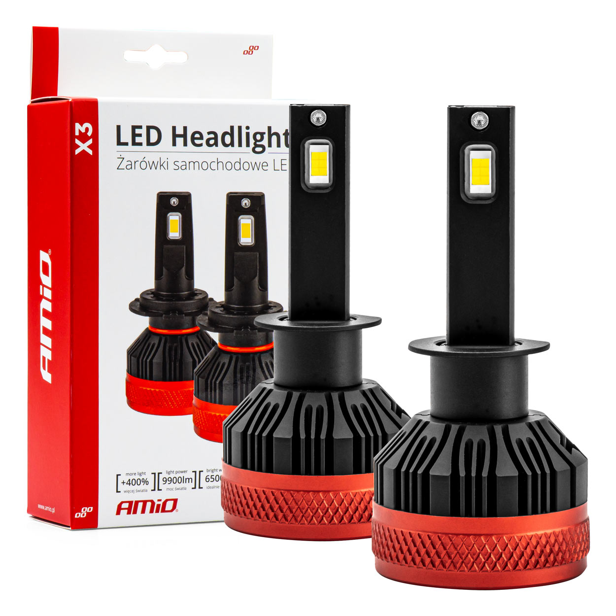 LED-ajovalot H1 X3 -sarja AMIO-02977