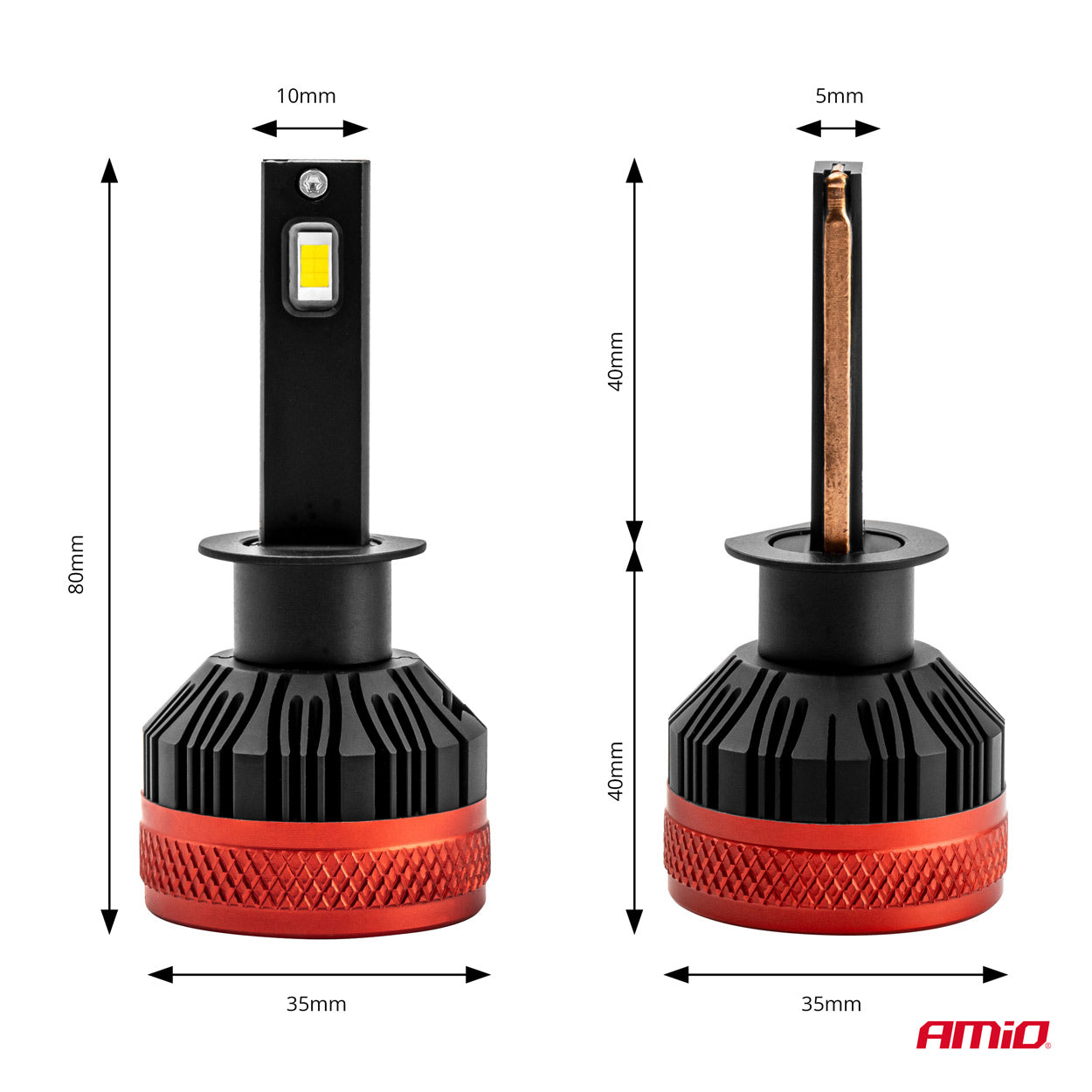 LED-ajovalot H1 X3 -sarja AMIO-02977
