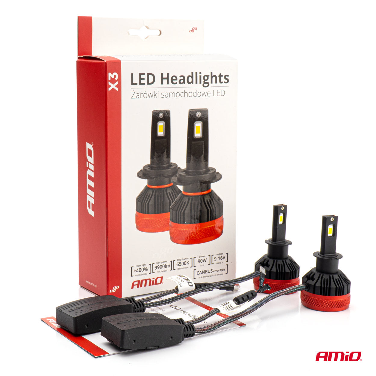 LED-ajovalaisin H3 X3 -sarja AMiO