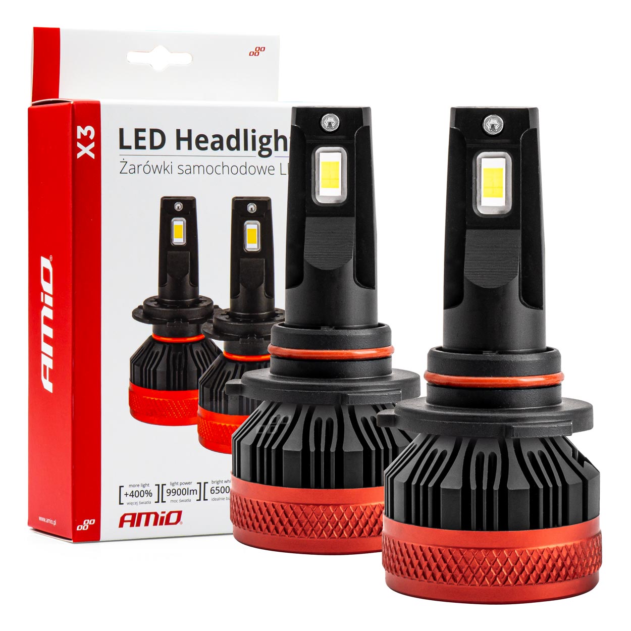 LED-ajovalaisin HB3 9005 X3 -sarja AMiO