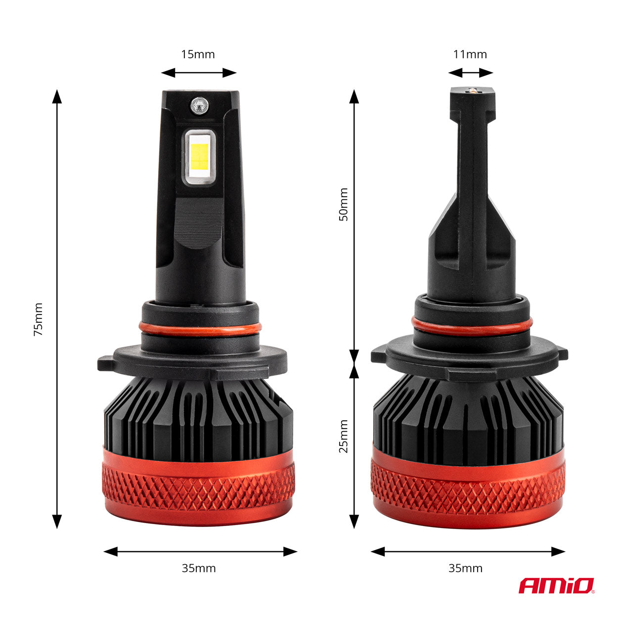 LED-ajovalaisin HB3 9005 X3 -sarja AMiO