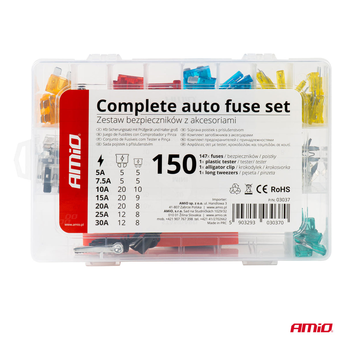 Autosulakesarja testilaitteella ja pidikkeellä, iso