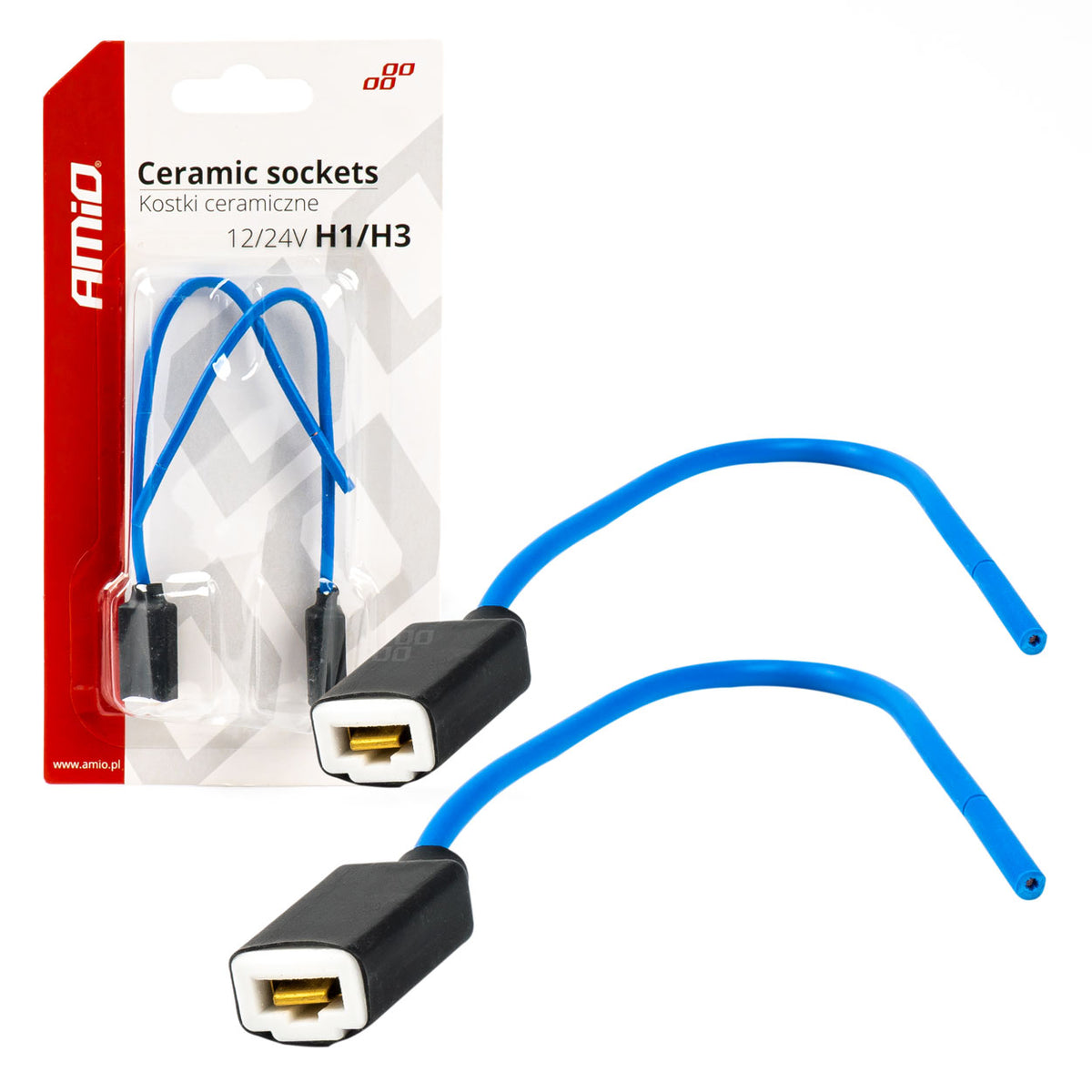 Keraaminen lampunkantatukiliitin suora 2 kpl H1/H3