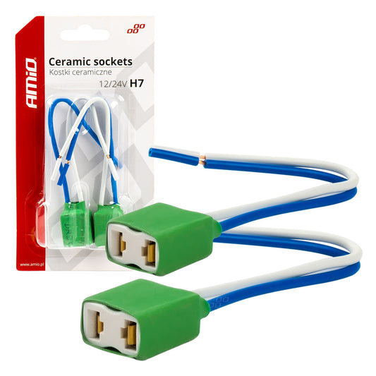 Keraaminen lampunkanta suora 2 kpl H7