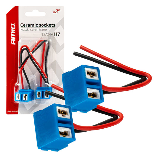 Keraaminen lampunkanta neliö 2 kpl H7