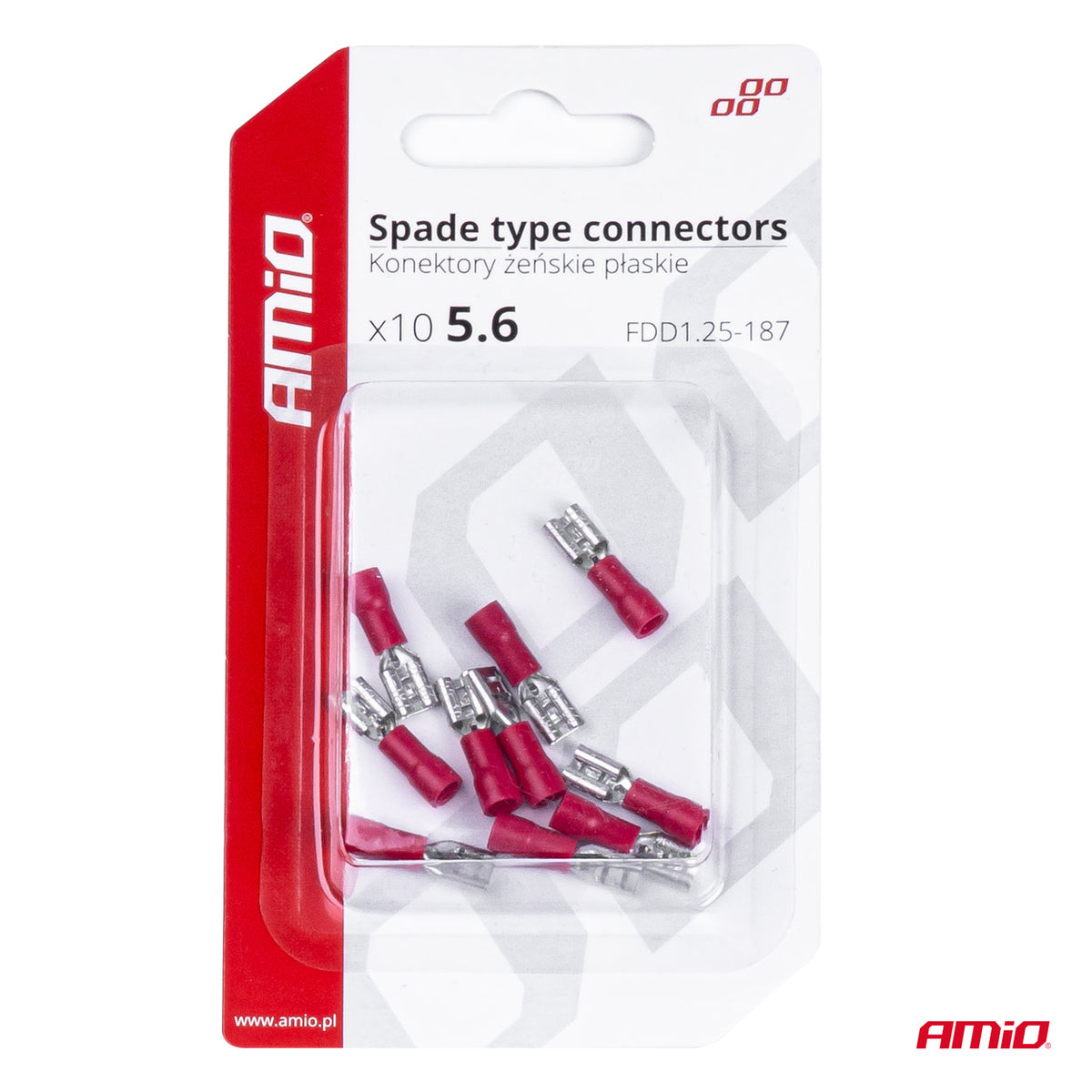 Lapaliittimet 5,6 mm 0,5-1,5 mm² 10 A 10 kpl