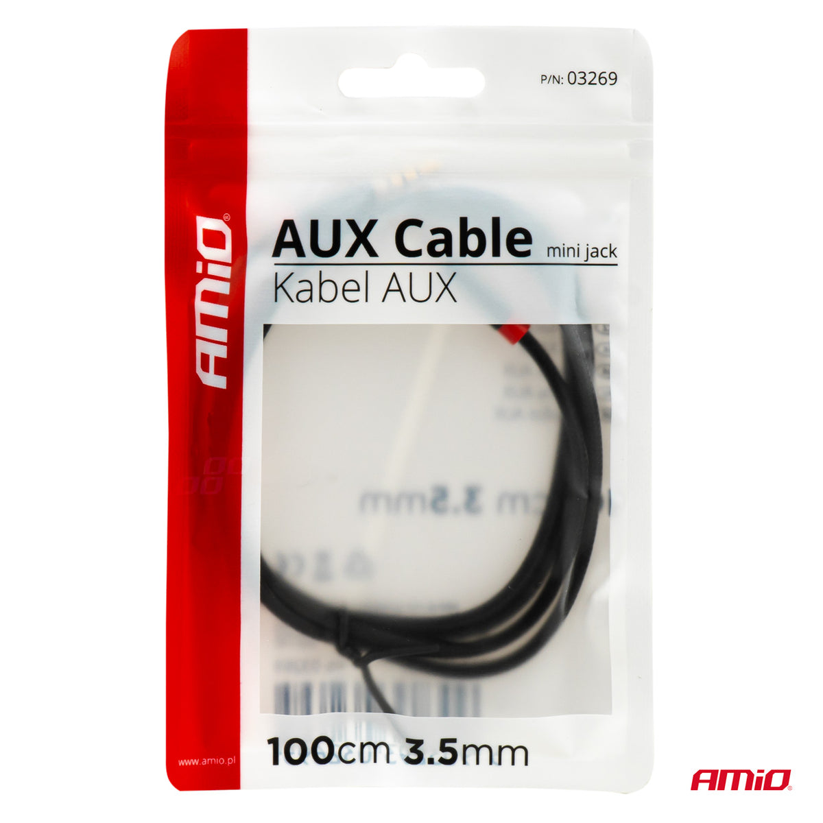 AUX-kaapeli 3,5 mm 100 cm
