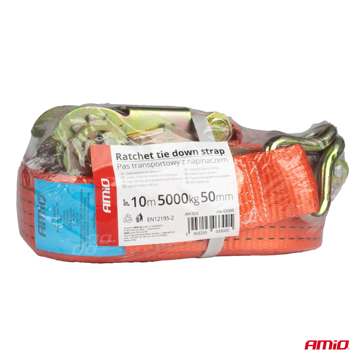 Kuljetinrulla kiristimellä 5000kg 50mm 10m