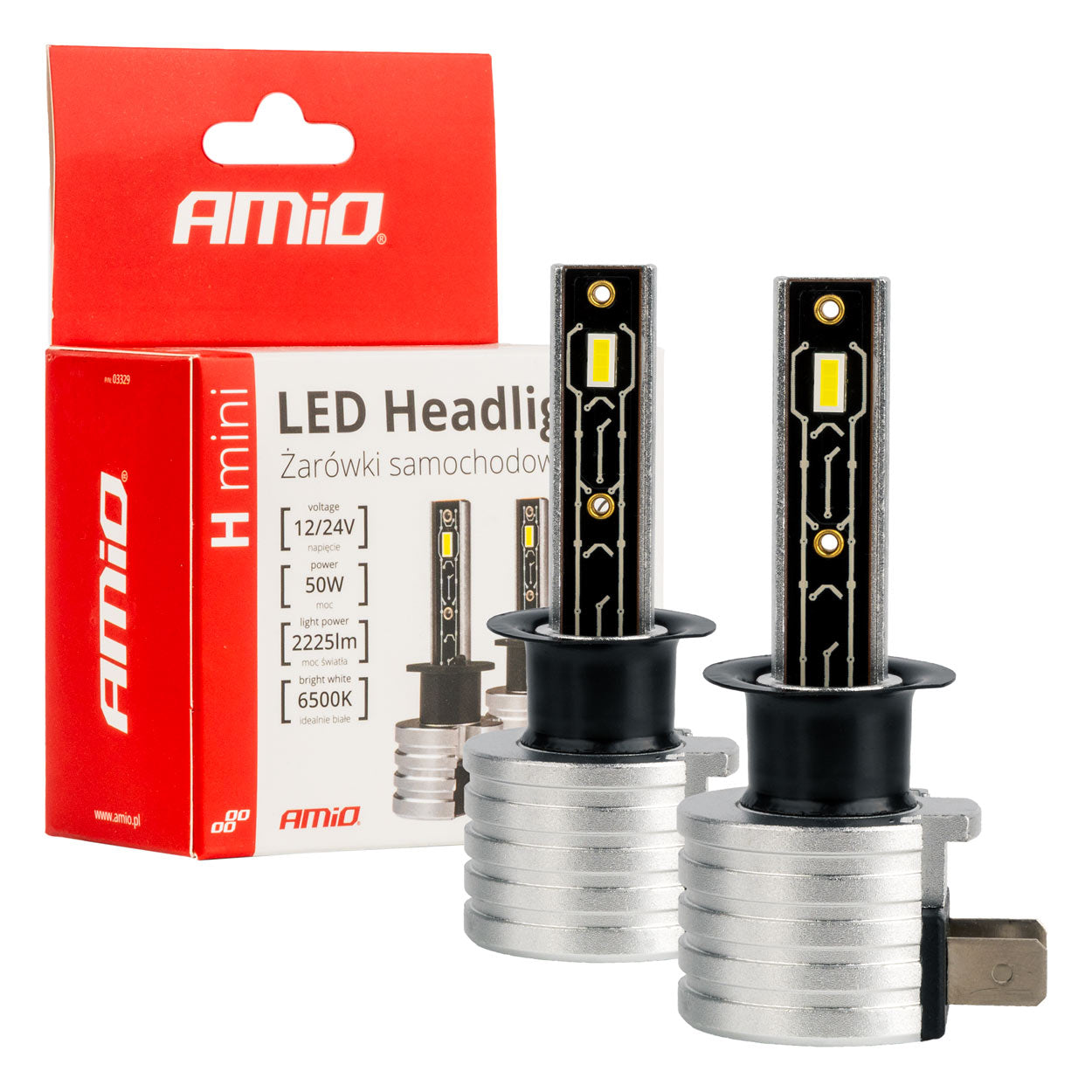 LED-ajovalaisin H1 H-mini AMiO