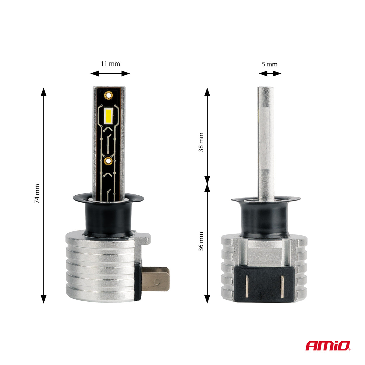 LED-ajovalaisin H1 H-mini AMiO